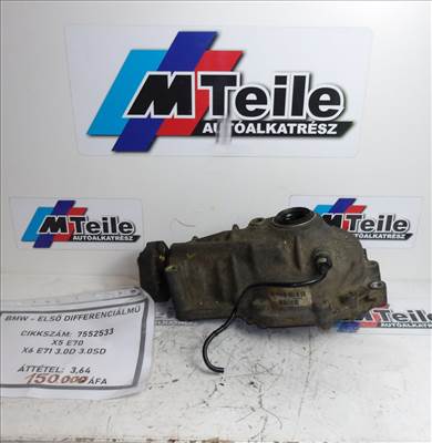 [GYÁRI BONTOTT] BMW - ELSŐ DIFFERENCIÁLMŰ - ÁTTÉTEL: 3,64 / X5 / E70 ; X6 / E71 / 3.0D 3.0SD - 7552533